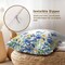 Blue Yellow Flowers Pillow Covers 18x18 Inch Set of 2, Poppy Floral Square Cushion Covers Spring Summer Seasonal Decor Pillowcase for Living Room Sofa Bedroom